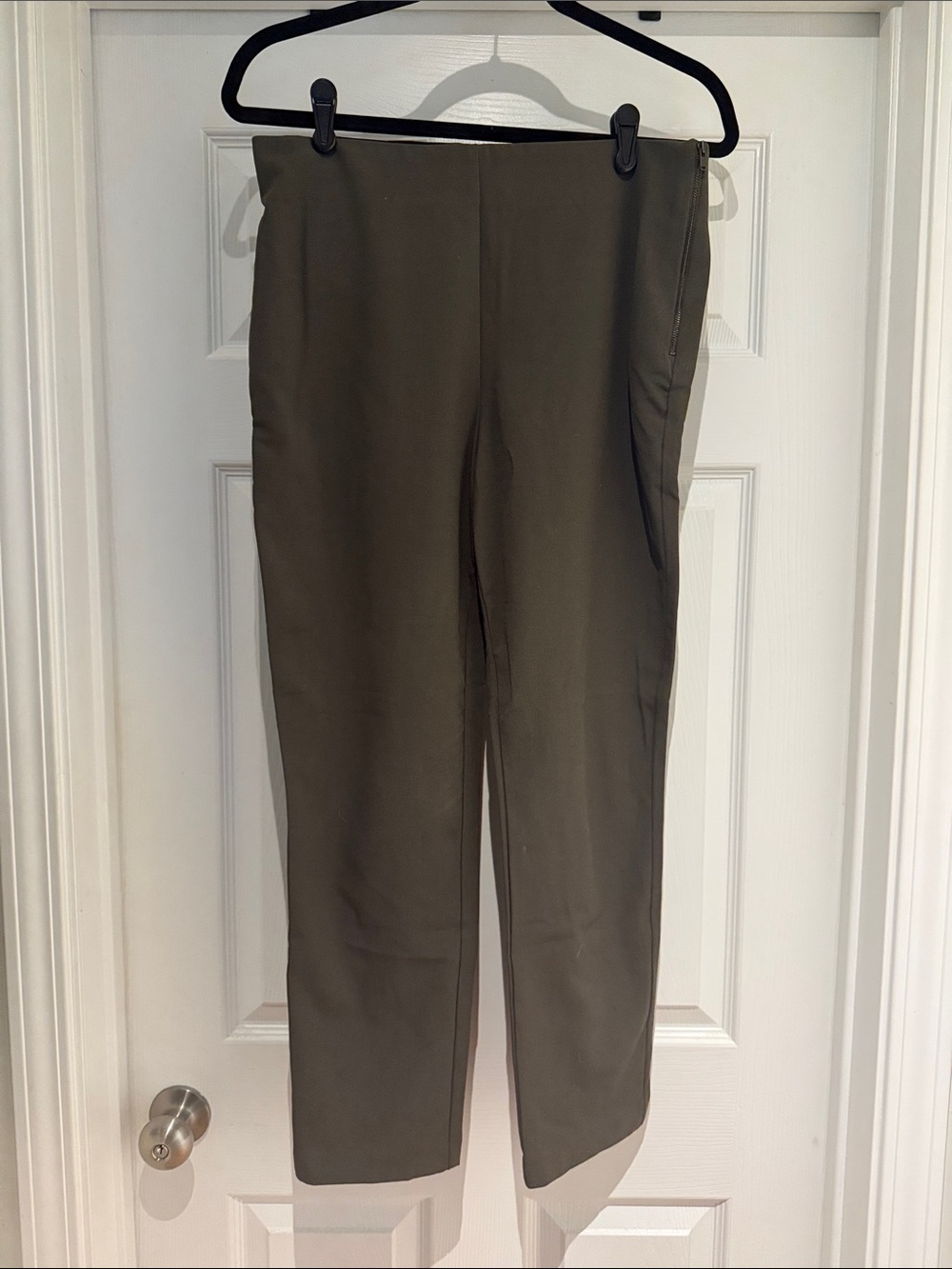 Nine West Olive Green High-Rise Straight Pants